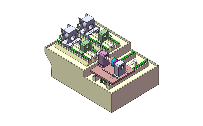 Double station deep hole drill with workpiece displacement
